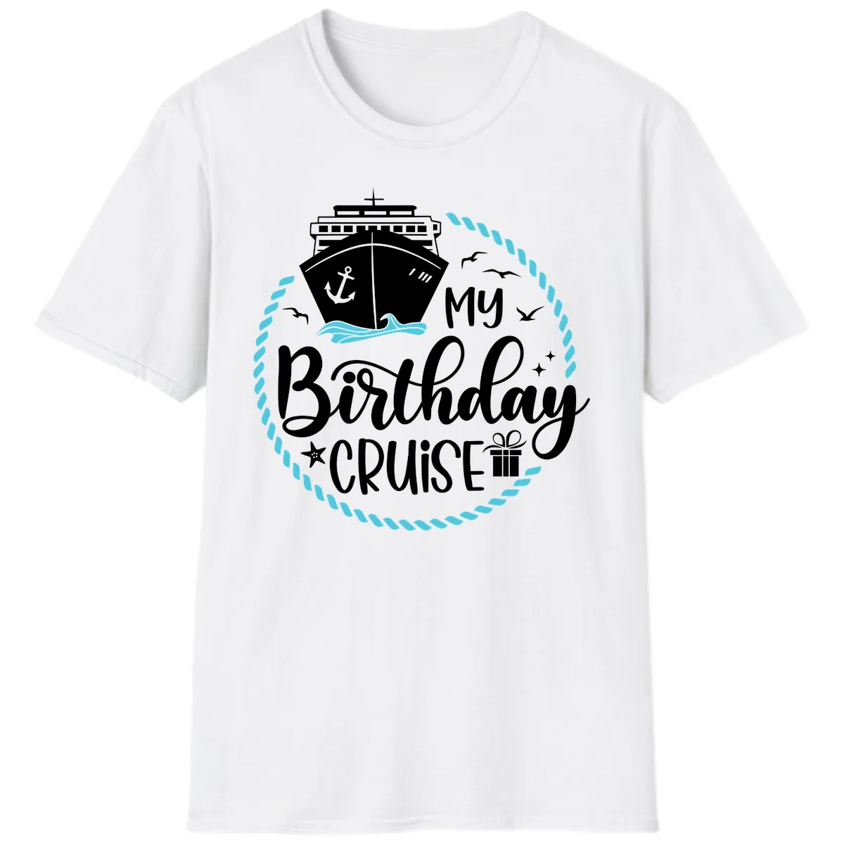 My Birthday Cruise T-Shirt in White
