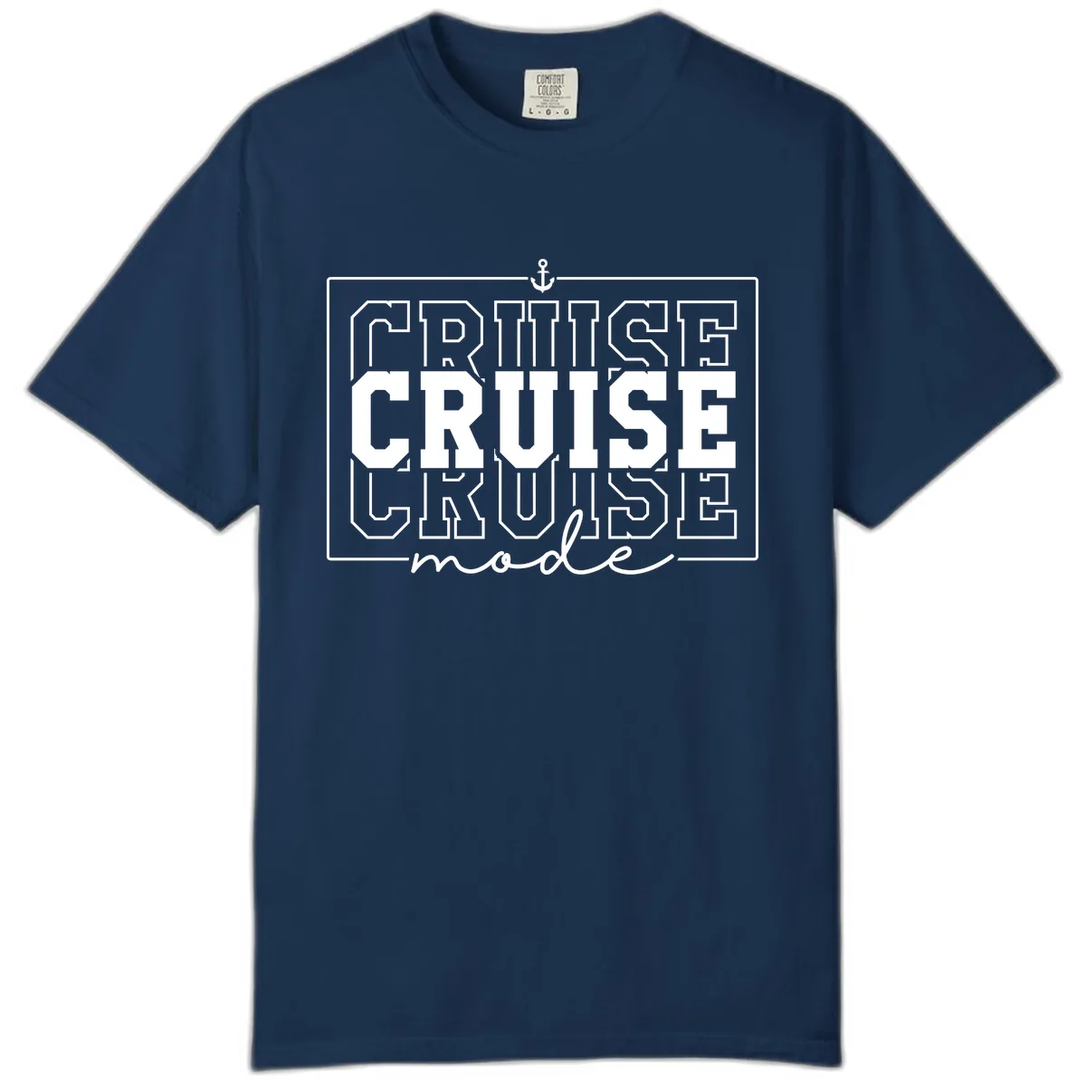 Cruise Mode Anchor Nautical Design Comfort Color in Navy
