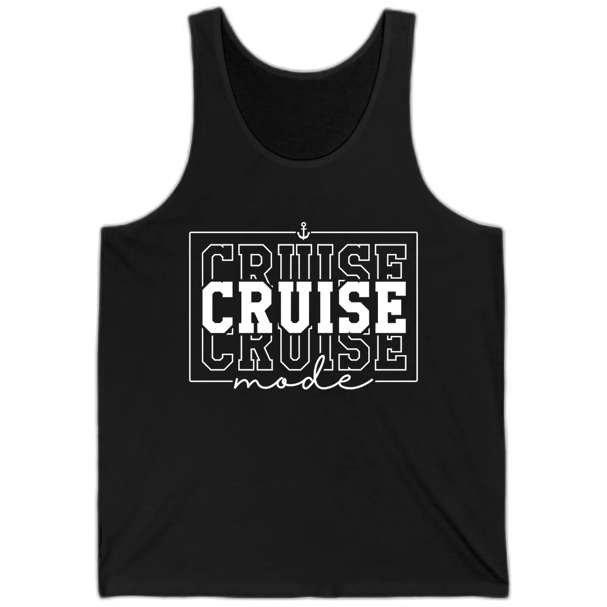 Cruise Mode Anchor Nautical Design Tank in Black