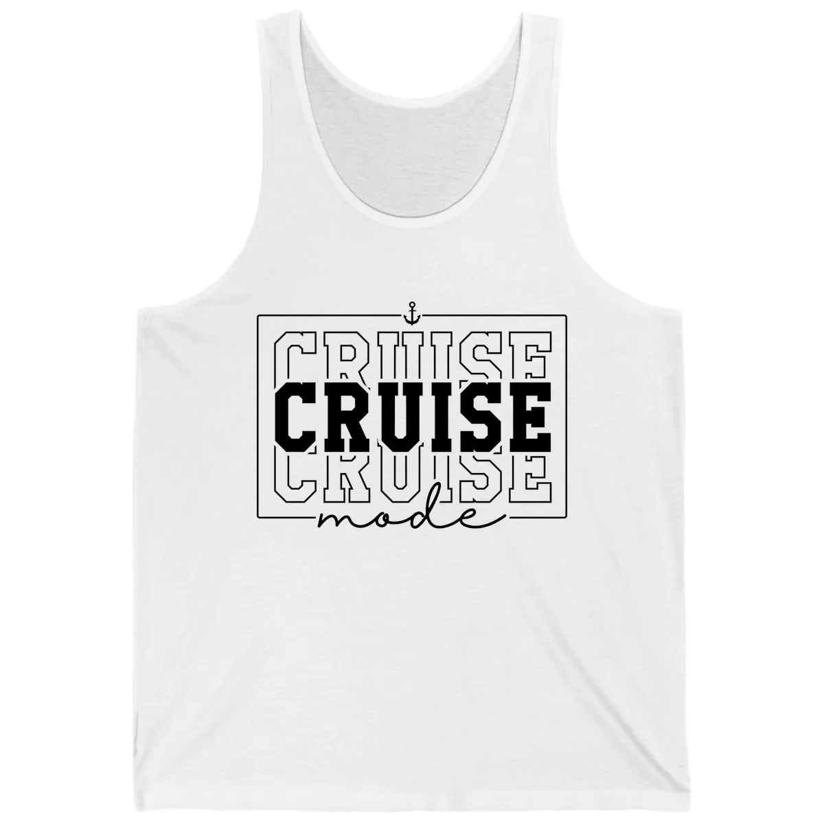 Cruise Mode Anchor Nautical Design Tank in White
