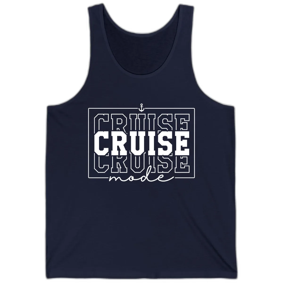 Cruise Mode Anchor Nautical Design Tank in Navy