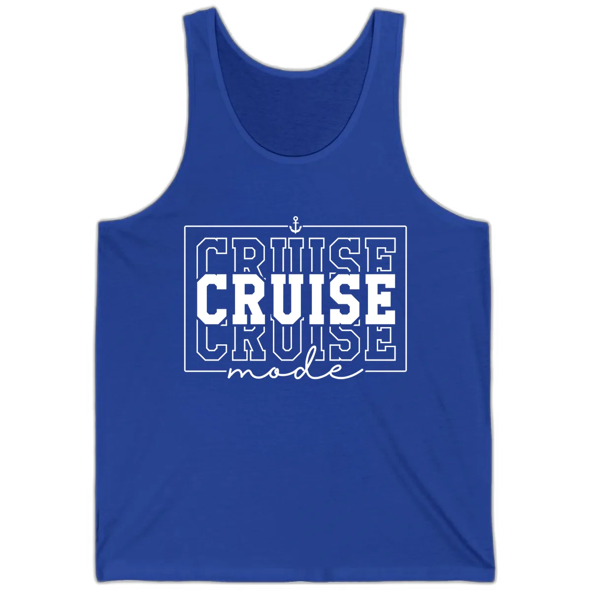 Cruise Mode Anchor Nautical Design Tank in True Royal