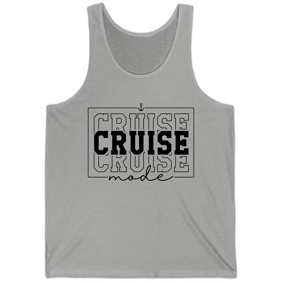 Cruise Mode Anchor Nautical Design Tank in Athletic Heather