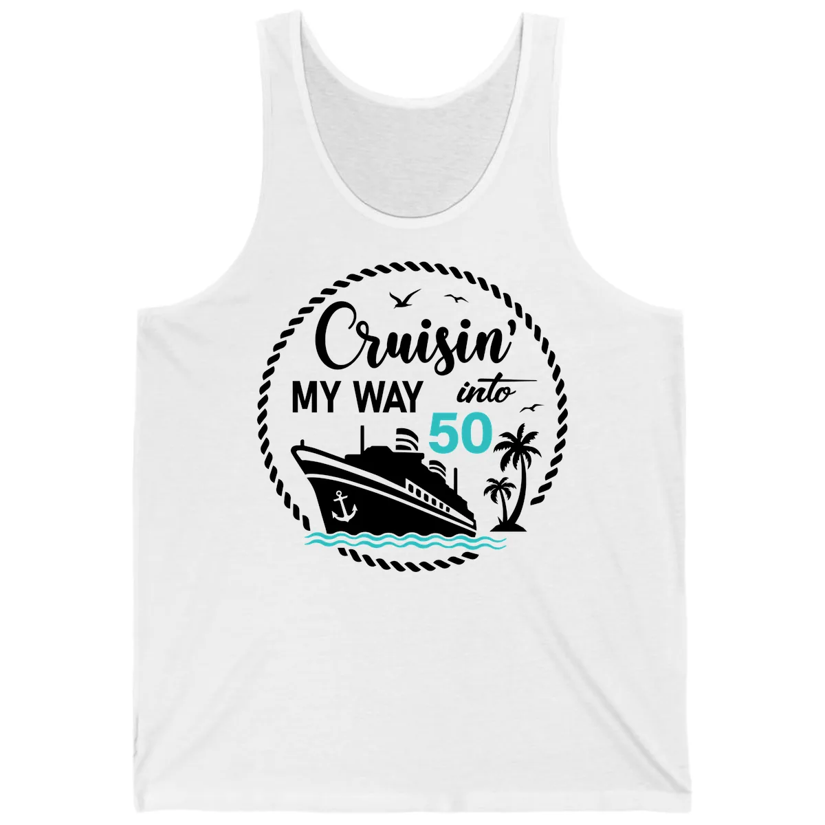 Cruisin' My Way Into 50 Tank in White