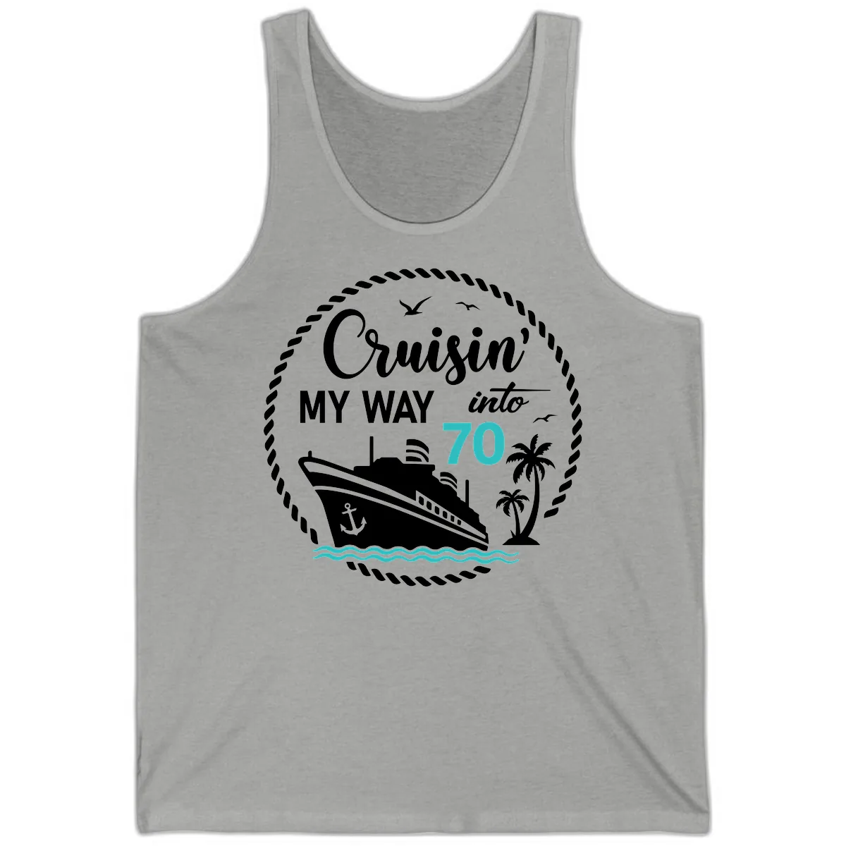 Cruisin' My Way Into 70 Tank in Athletic Heather