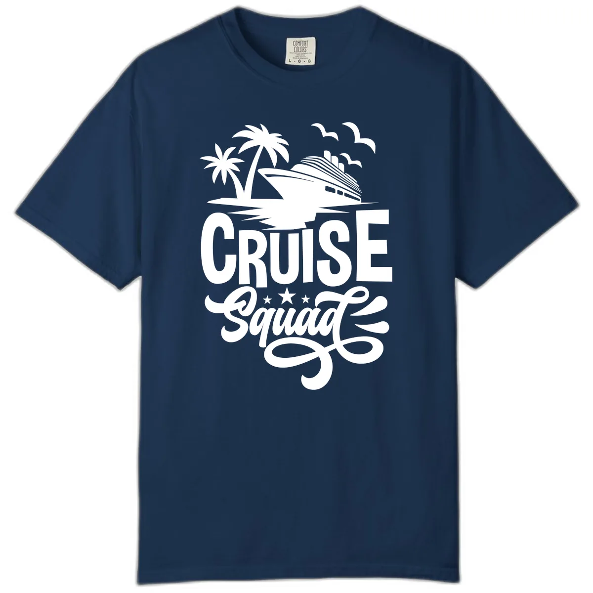Cruise Squad Goals Comfort Color in Navy