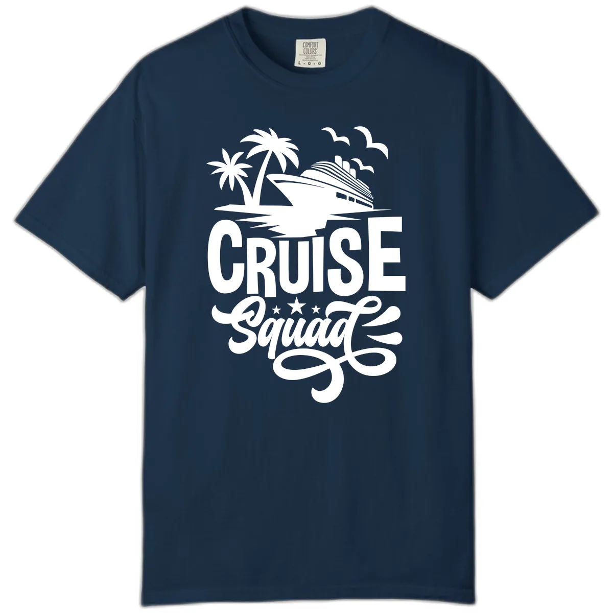 Cruise Squad Goals Comfort Color in True Navy