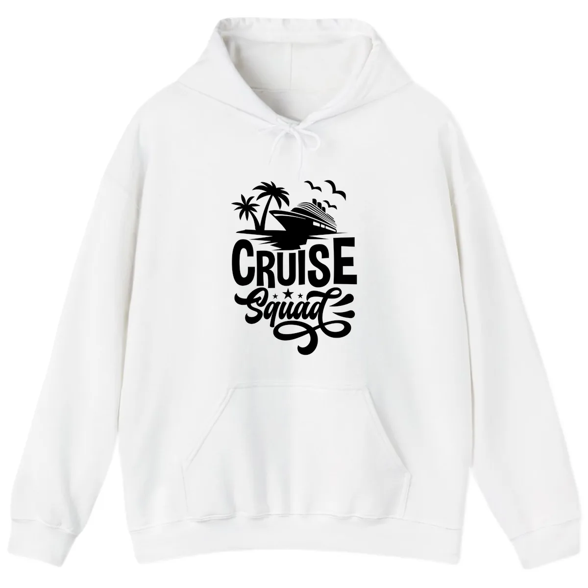 Cruise Squad Goals Hoodie in White