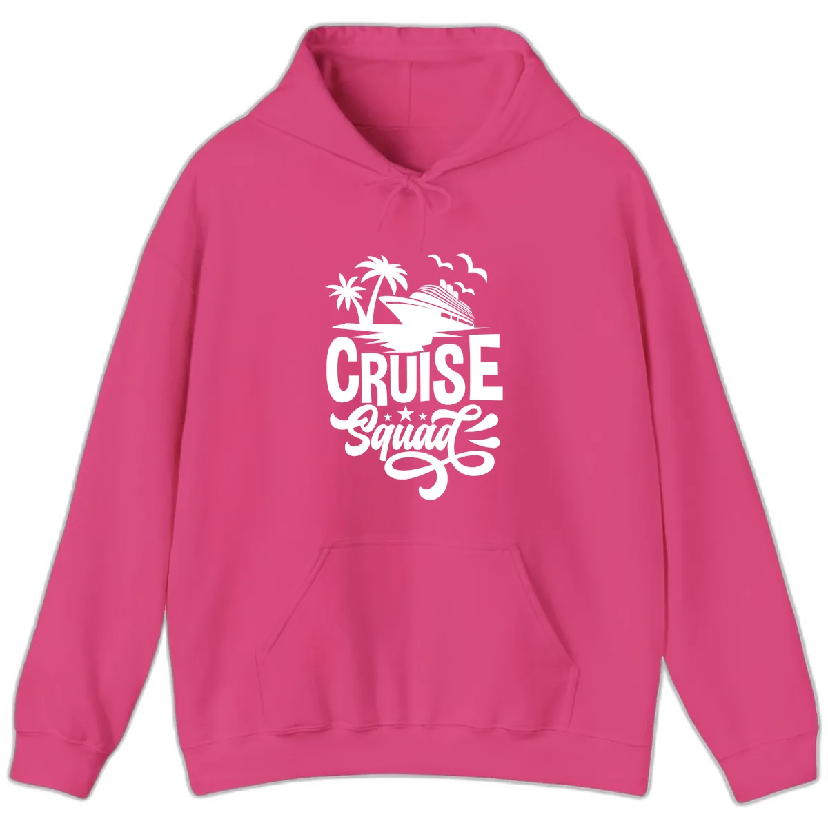Cruise Squad Goals Hoodie in Heliconia