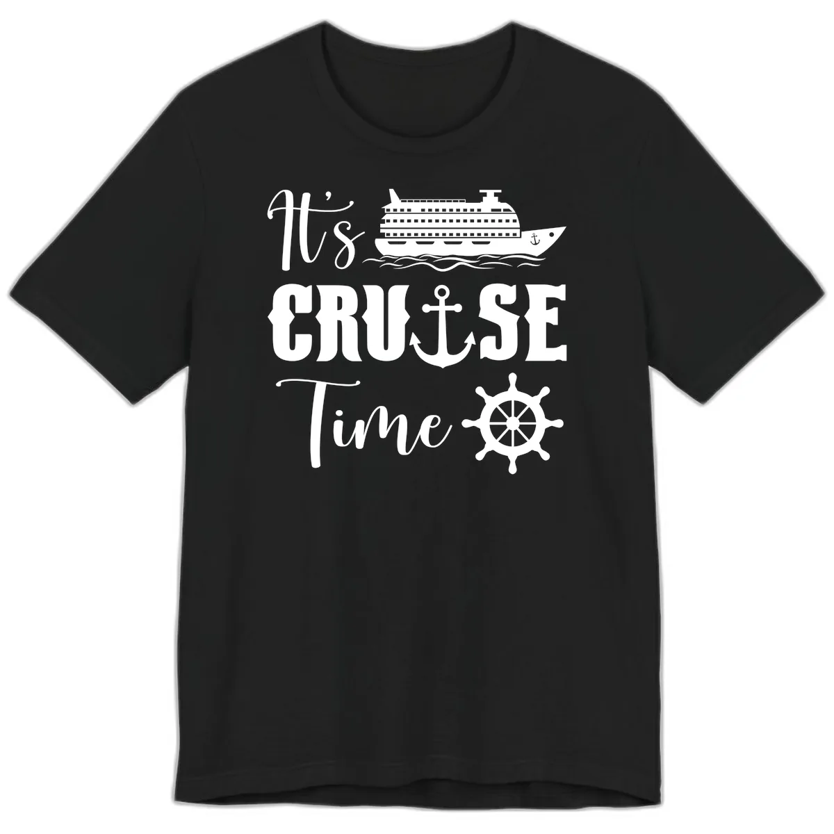 It's Cruise Time Premium T-Shirt in Black