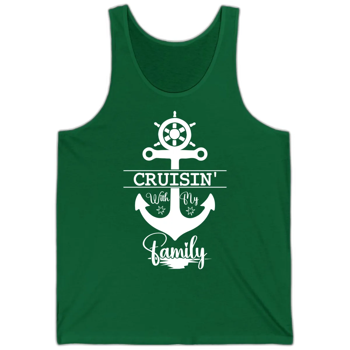 Cruisin' With My Family Anchor Tank in Kelly