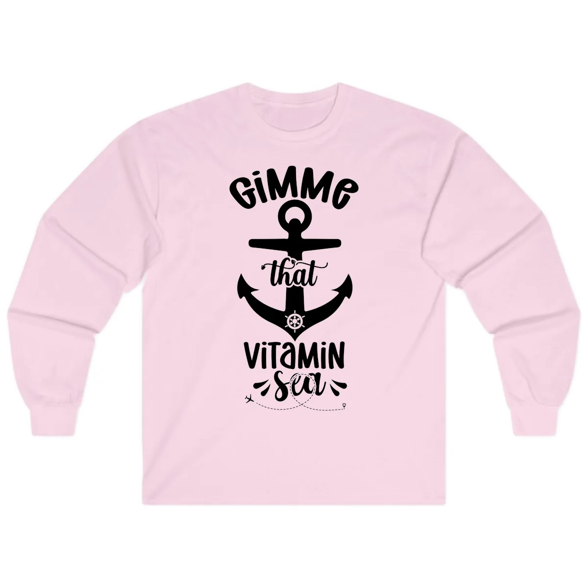 Gimme That Vitamin Sea Anchor Long Sleeve in Light Pink