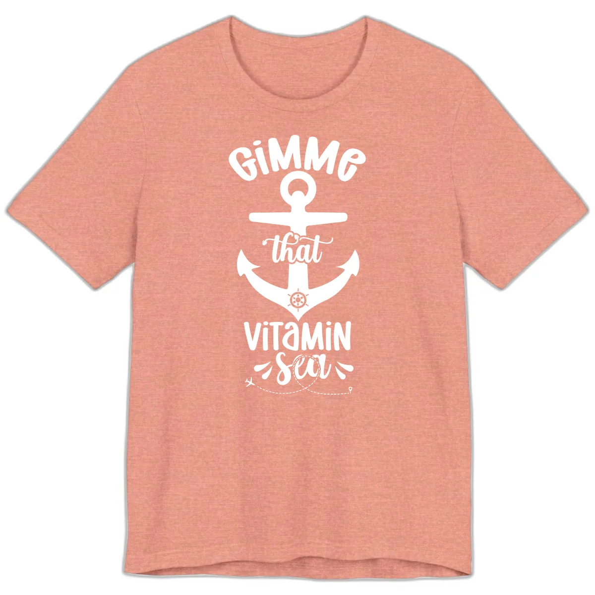 Gimme That Vitamin Sea Anchor Premium T-Shirt in Heather Sunset