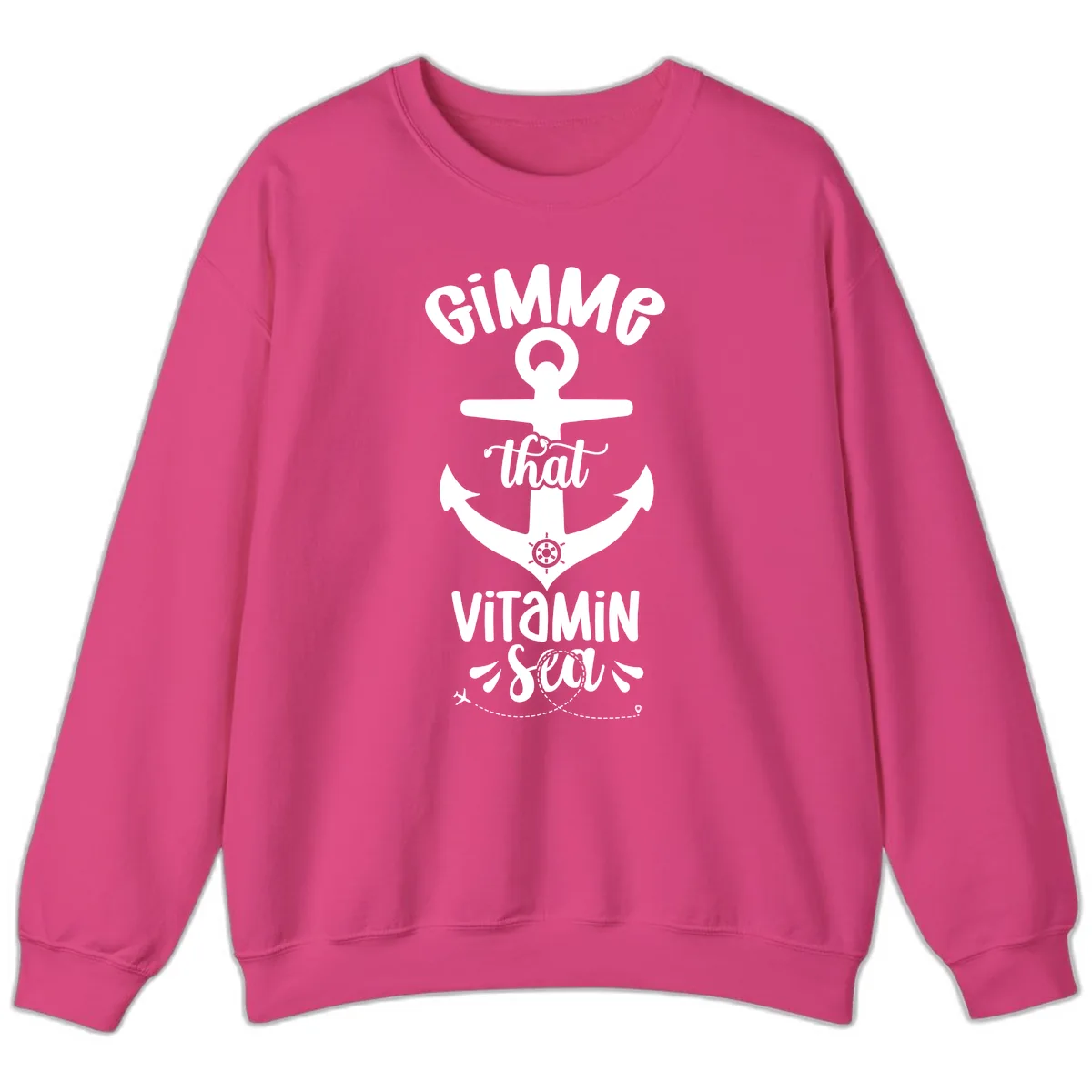 Gimme That Vitamin Sea Anchor Sweatshirt in Heliconia