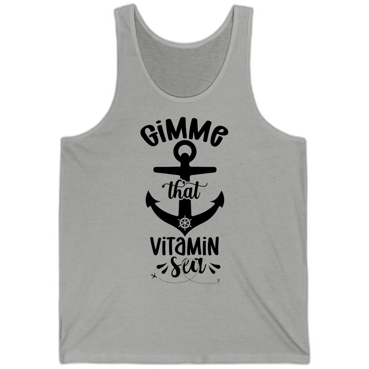Gimme That Vitamin Sea Anchor Tank in Athletic Heather
