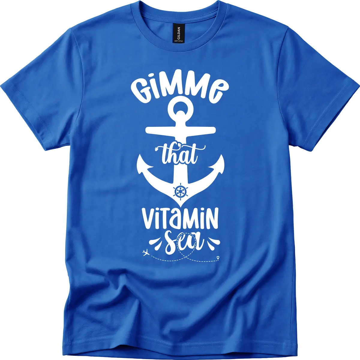 Gimme That Vitamin Sea Anchor T-Shirt in Royal