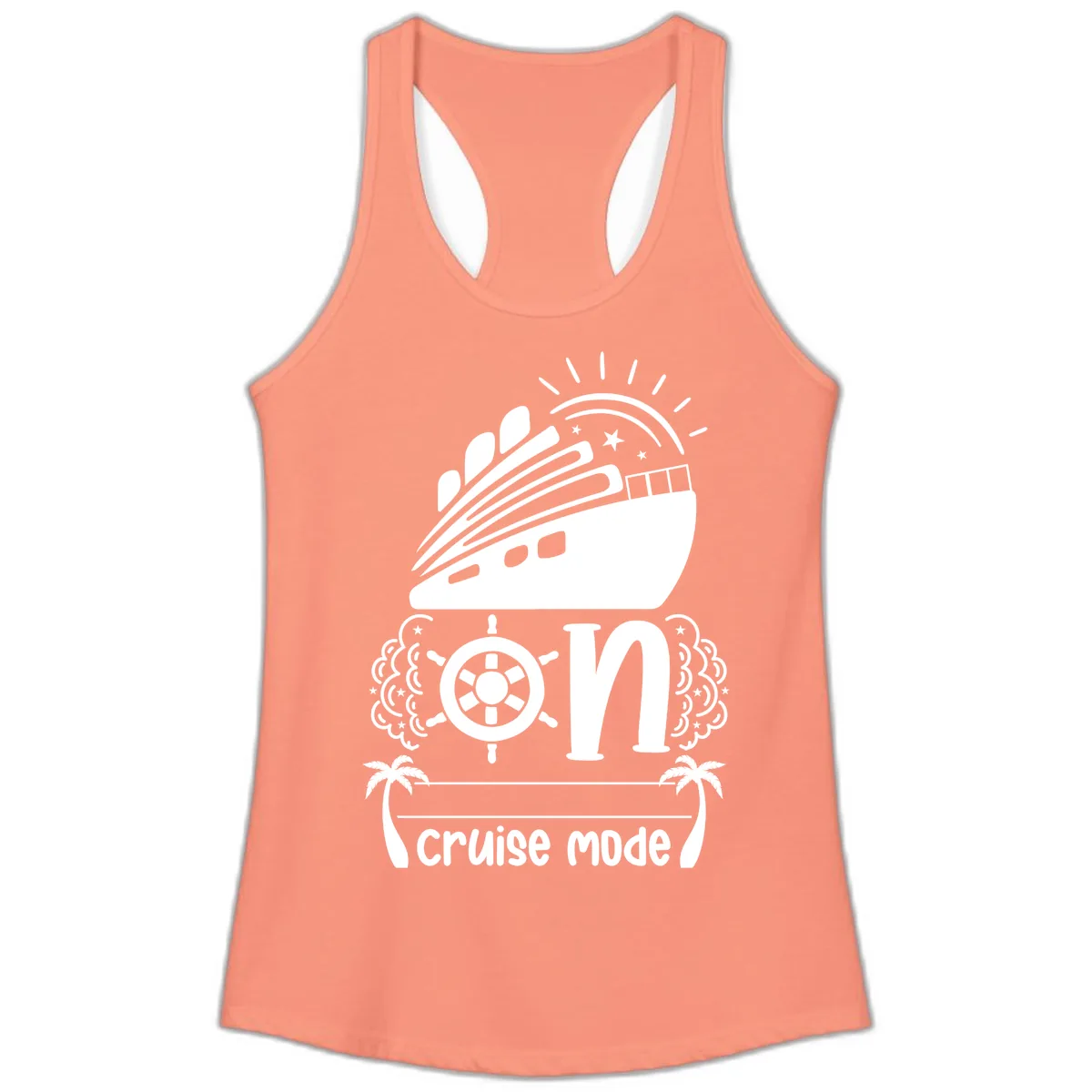Cruise Mode On Ladies Tank in Solid Light Orange