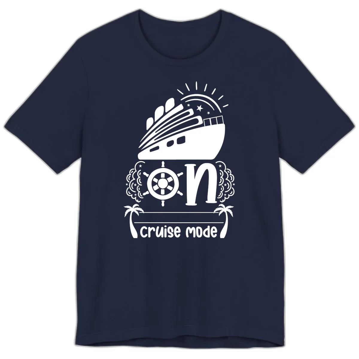 Cruise Mode On Premium T-Shirt in Navy
