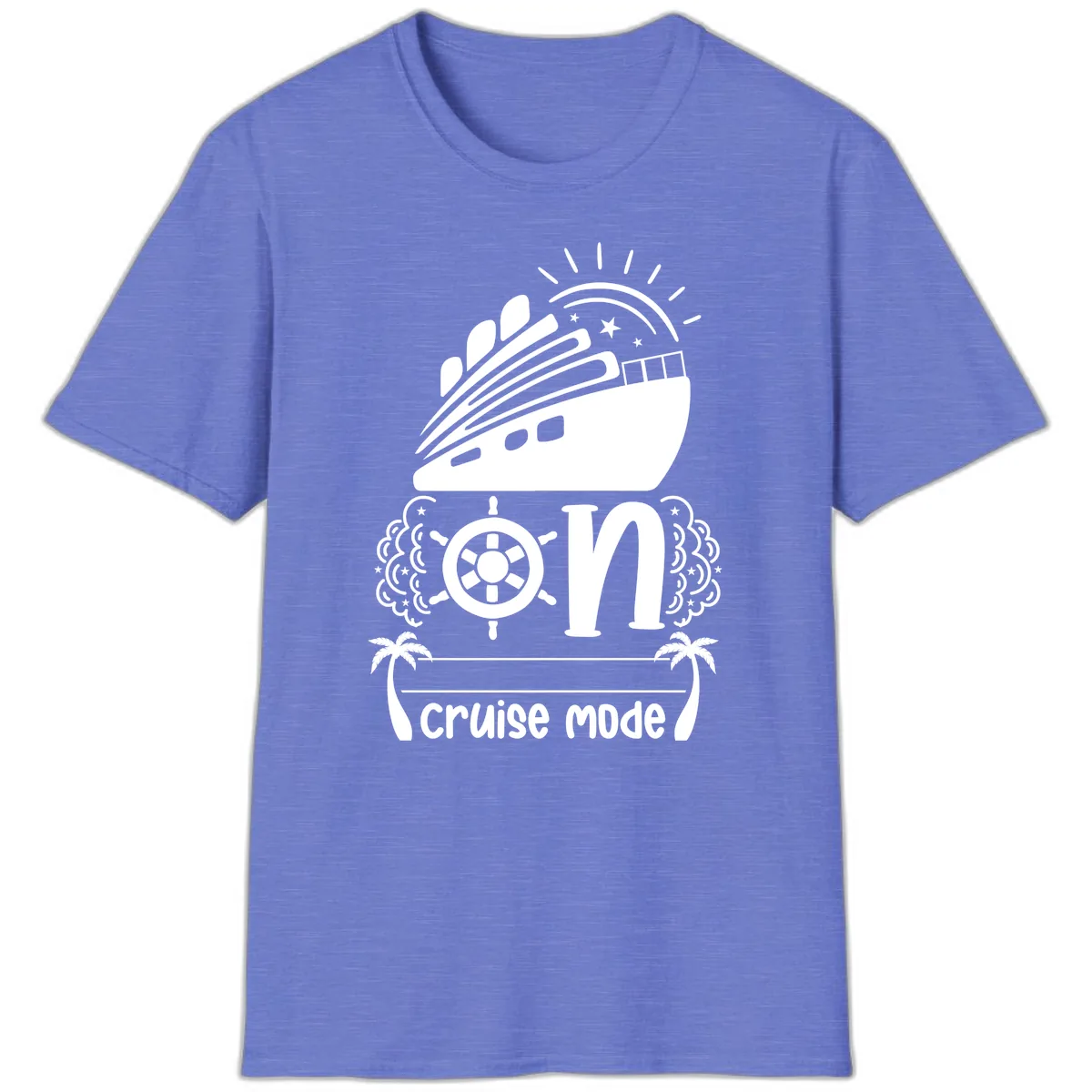 Cruise Mode On T-Shirt in Heather Royal