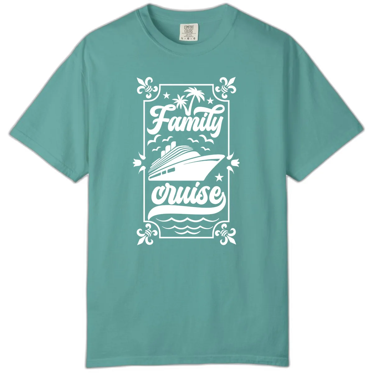 Family Cruise Getaway Comfort Color in Seafoam
