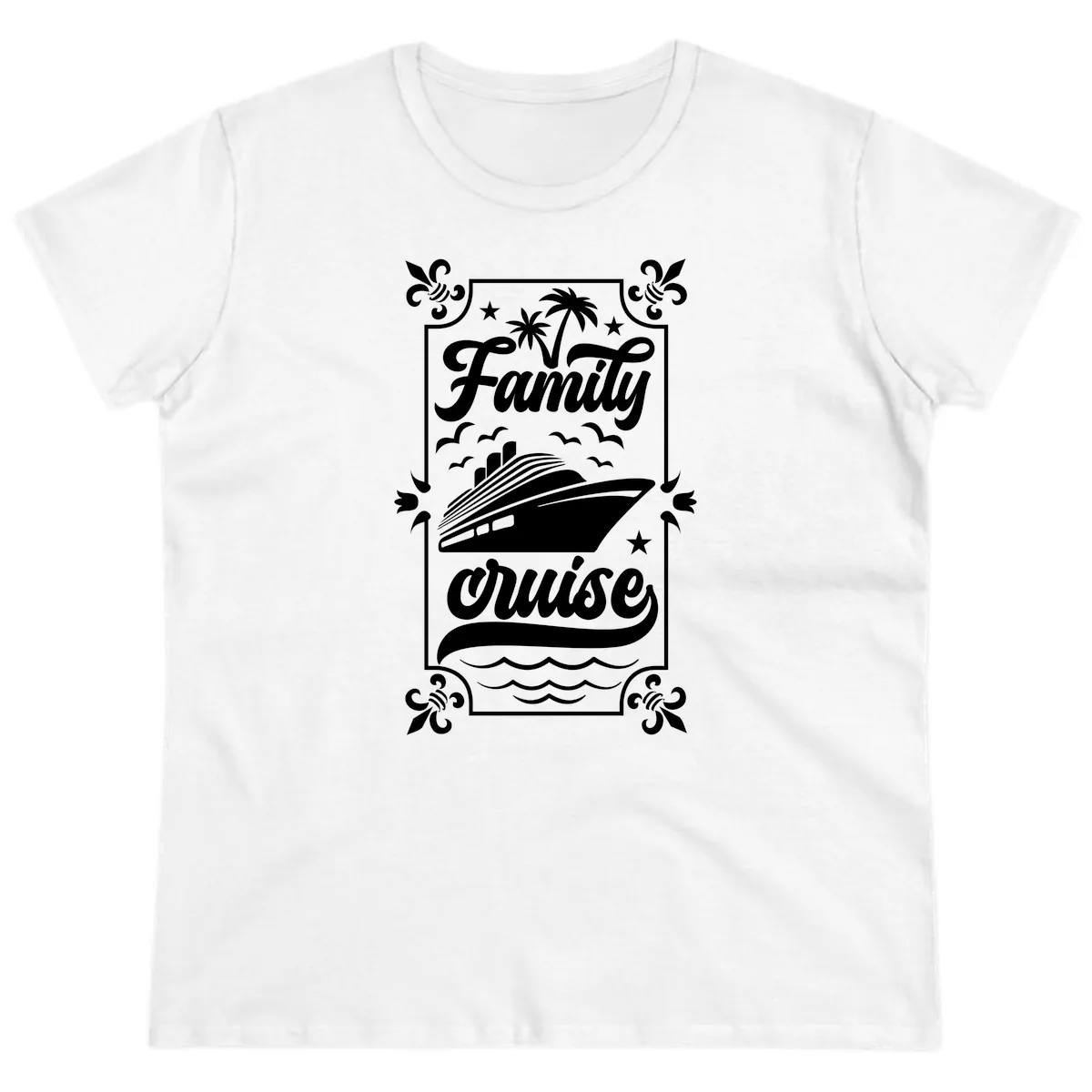 Family Cruise Getaway Ladies Tee in White