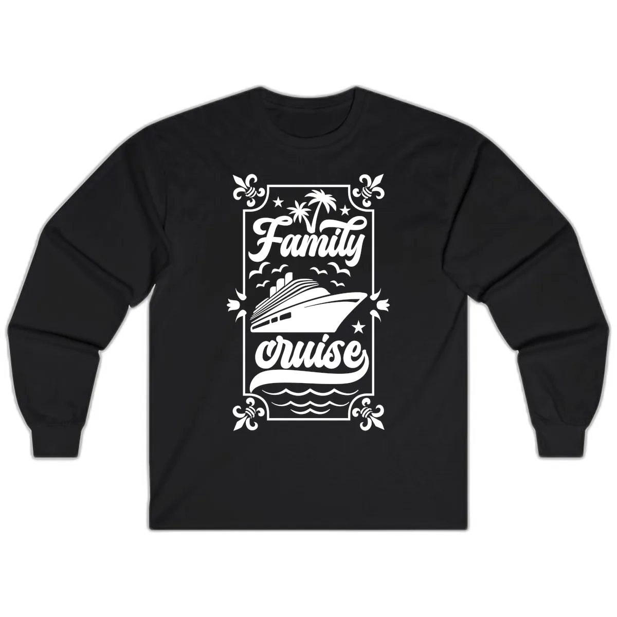 Family Cruise Getaway Long Sleeve in Black