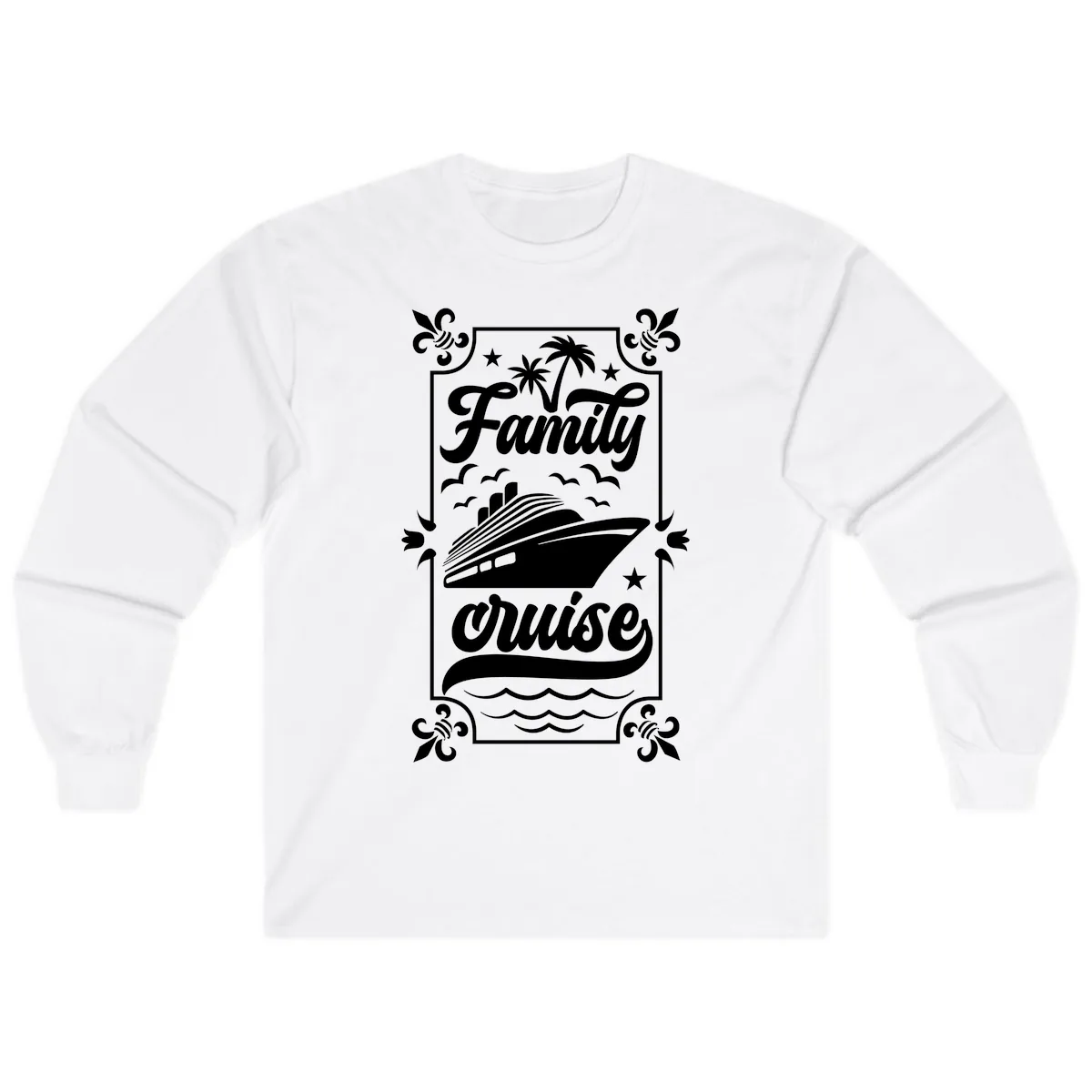 Family Cruise Getaway Long Sleeve in White