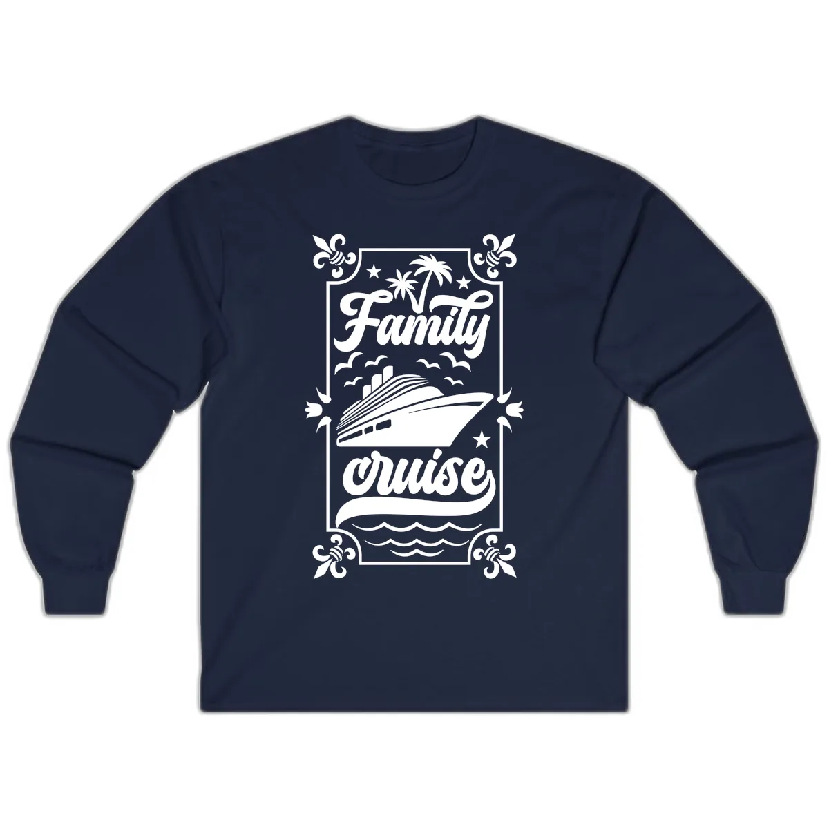 Family Cruise Getaway Long Sleeve in Navy