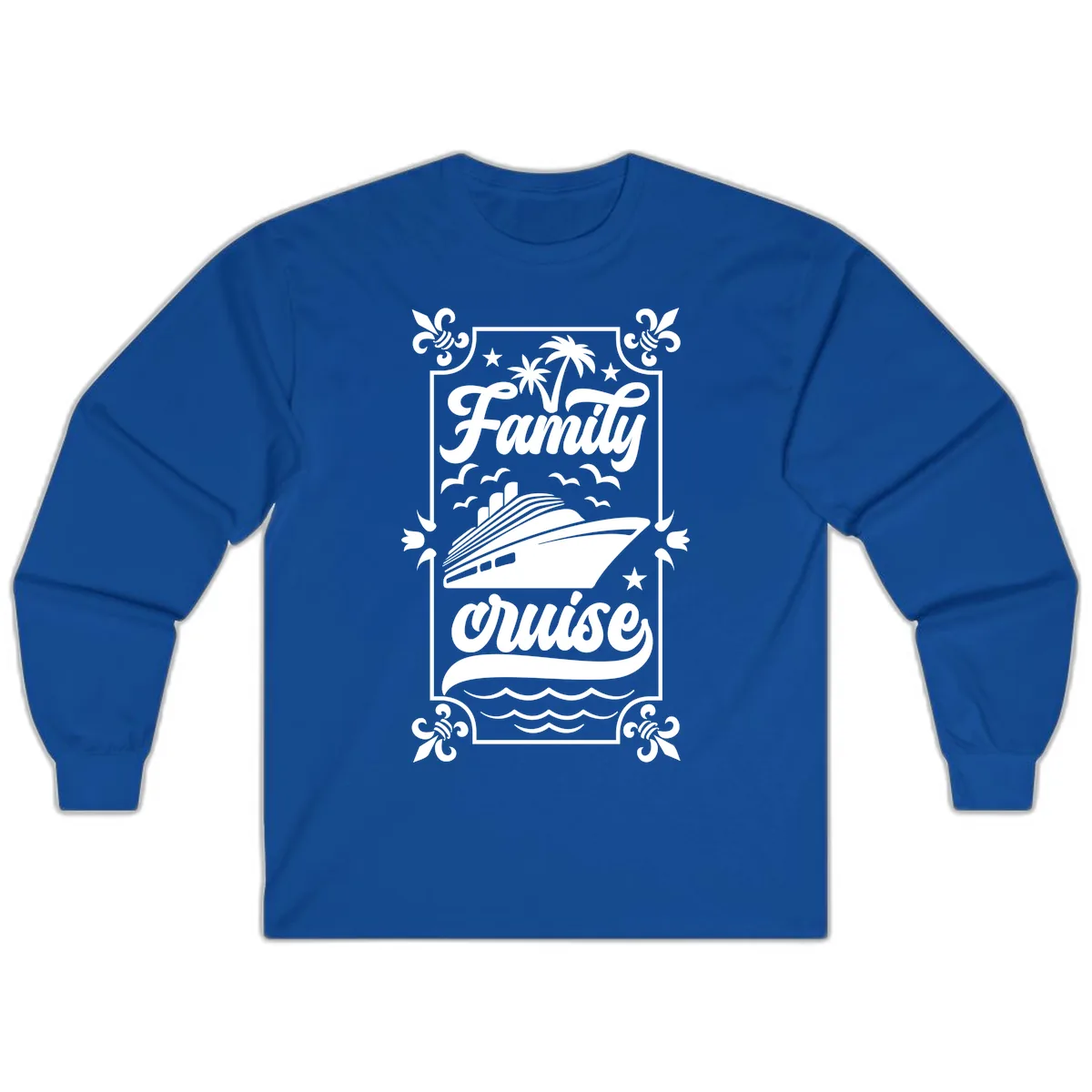 Family Cruise Getaway Long Sleeve in Royal
