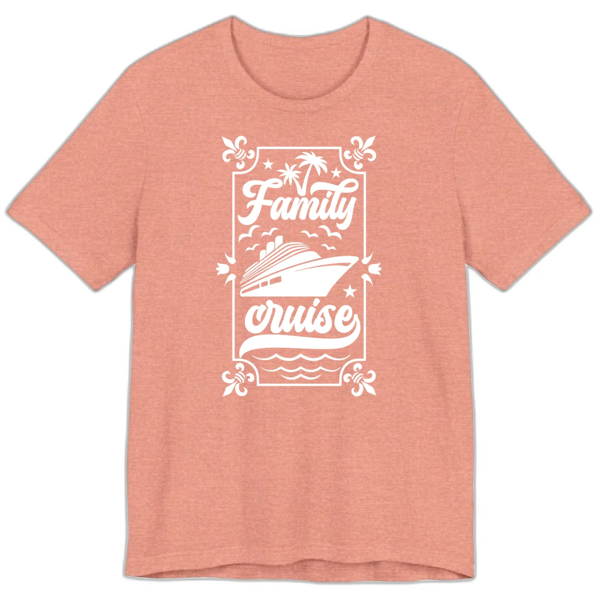 Family Cruise Getaway Premium T-Shirt in Heather Sunset