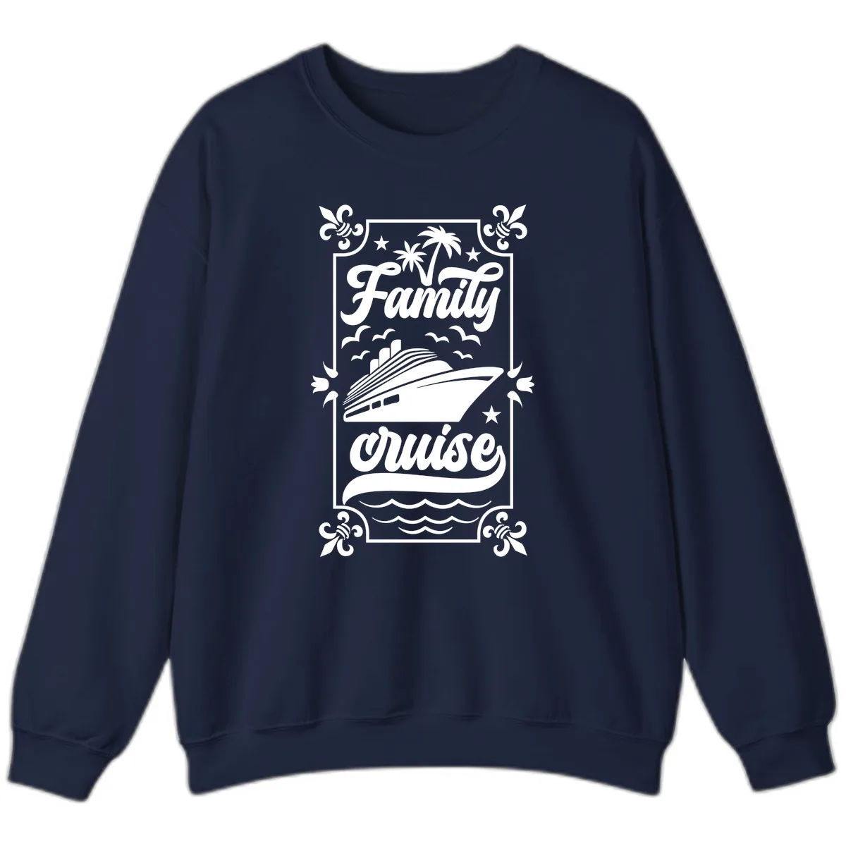 Family Cruise Getaway Sweatshirt in Navy