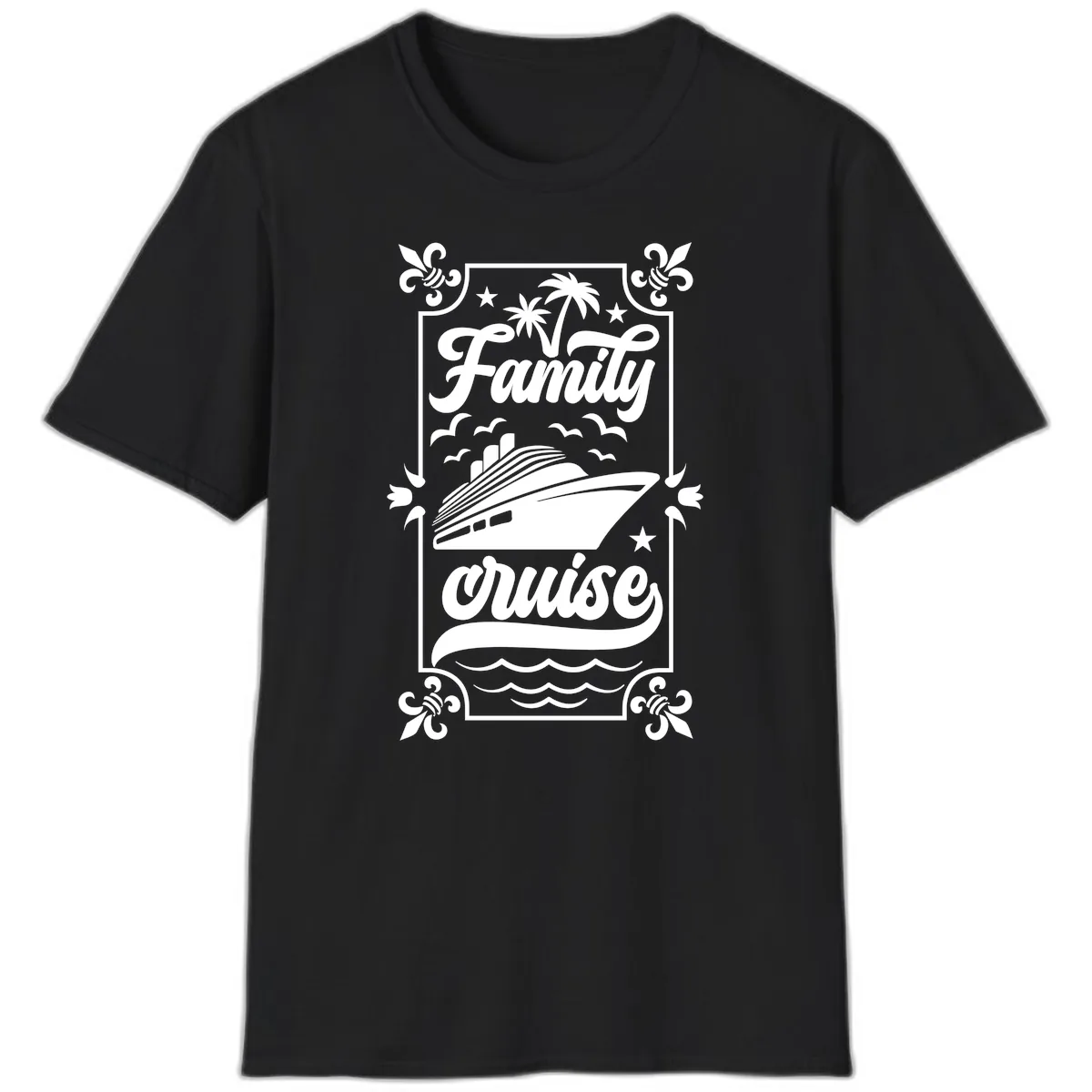 Family Cruise Getaway T-Shirt in Black