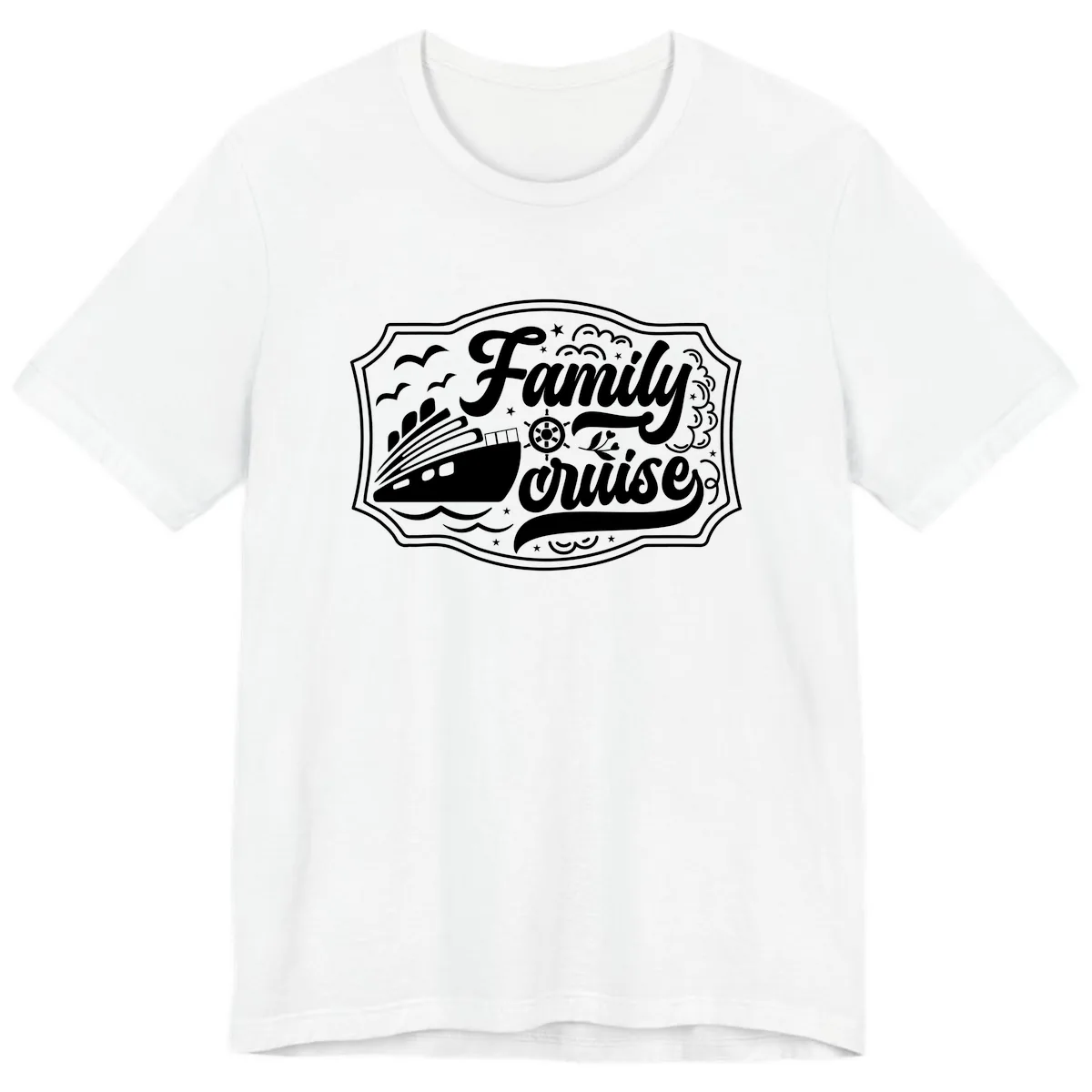 Family Cruise Vintage Badge Premium T-Shirt in White