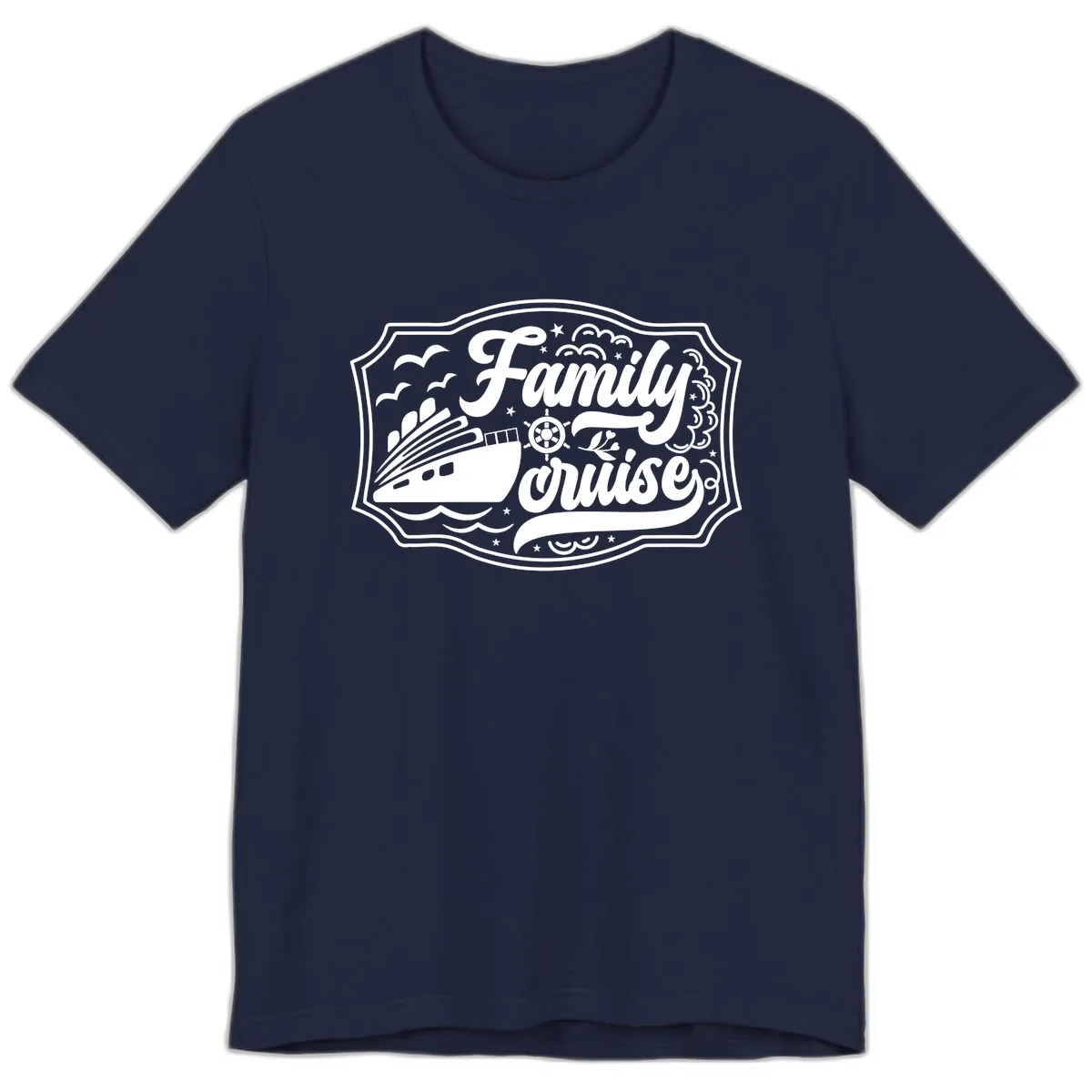 Family Cruise Vintage Badge Premium T-Shirt in Navy