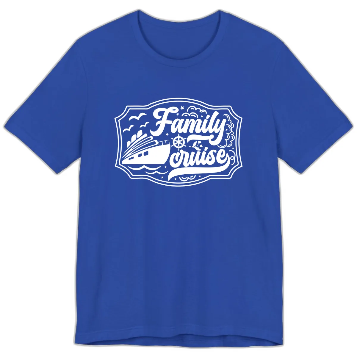 Family Cruise Vintage Badge Premium T-Shirt in True Royal