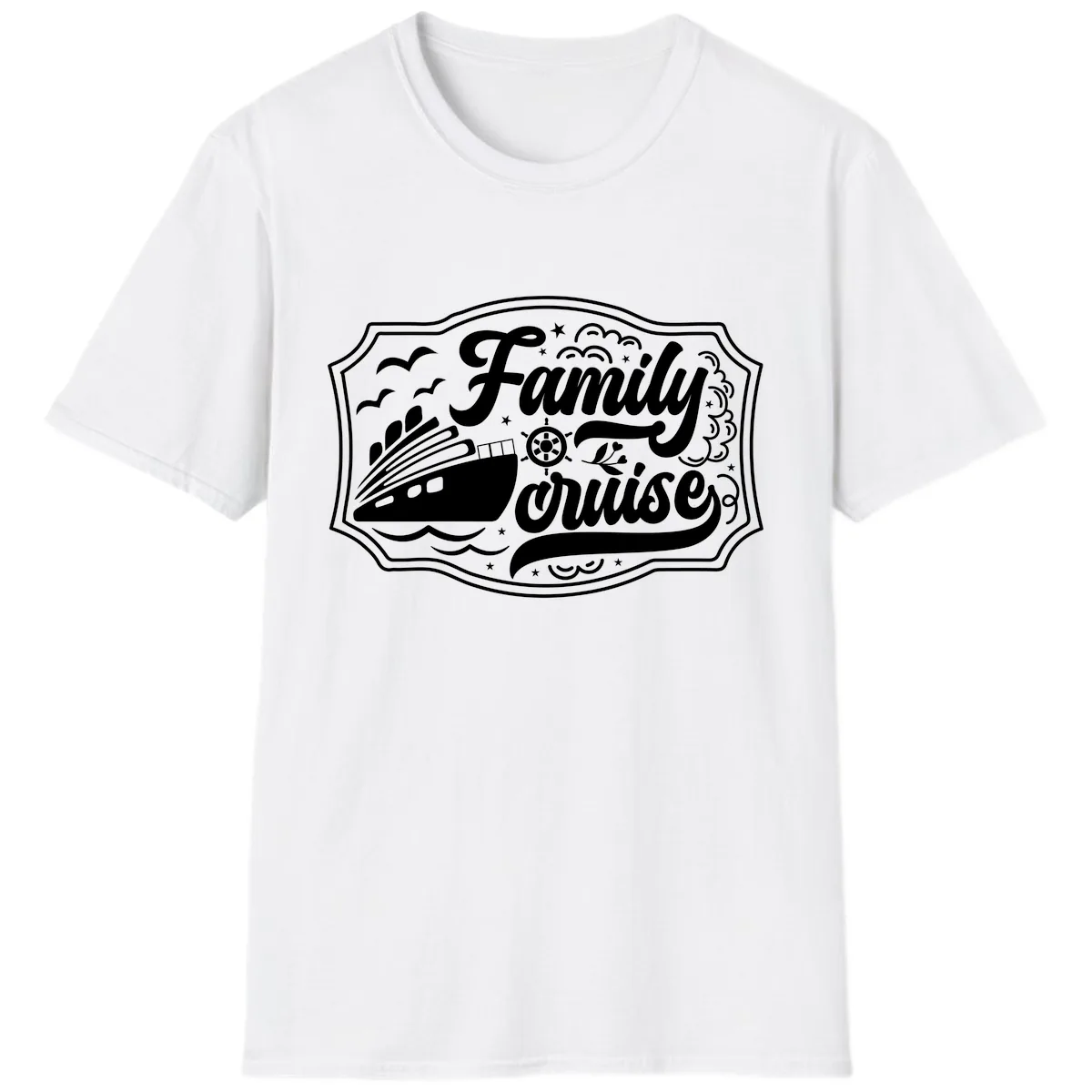 Family Cruise Vintage Badge T-Shirt in White