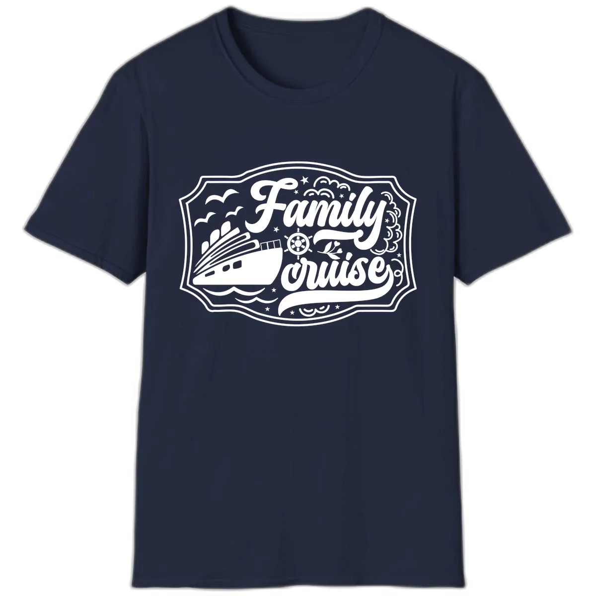 Family Cruise Vintage Badge T-Shirt in Navy