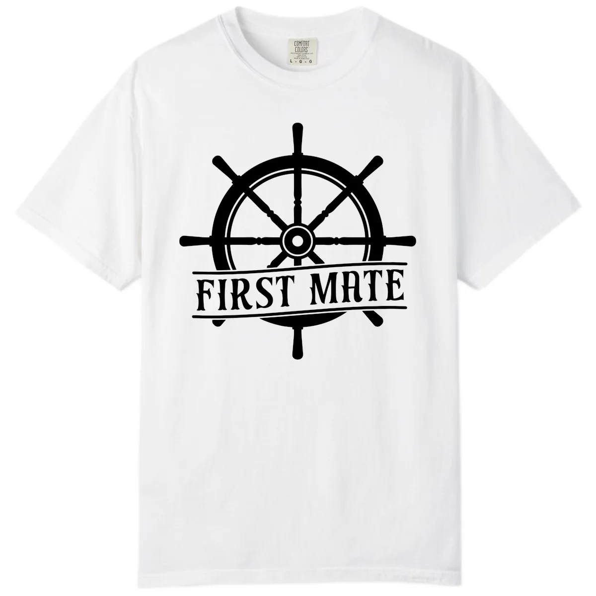First Mate Ship's Wheel Comfort Color in White