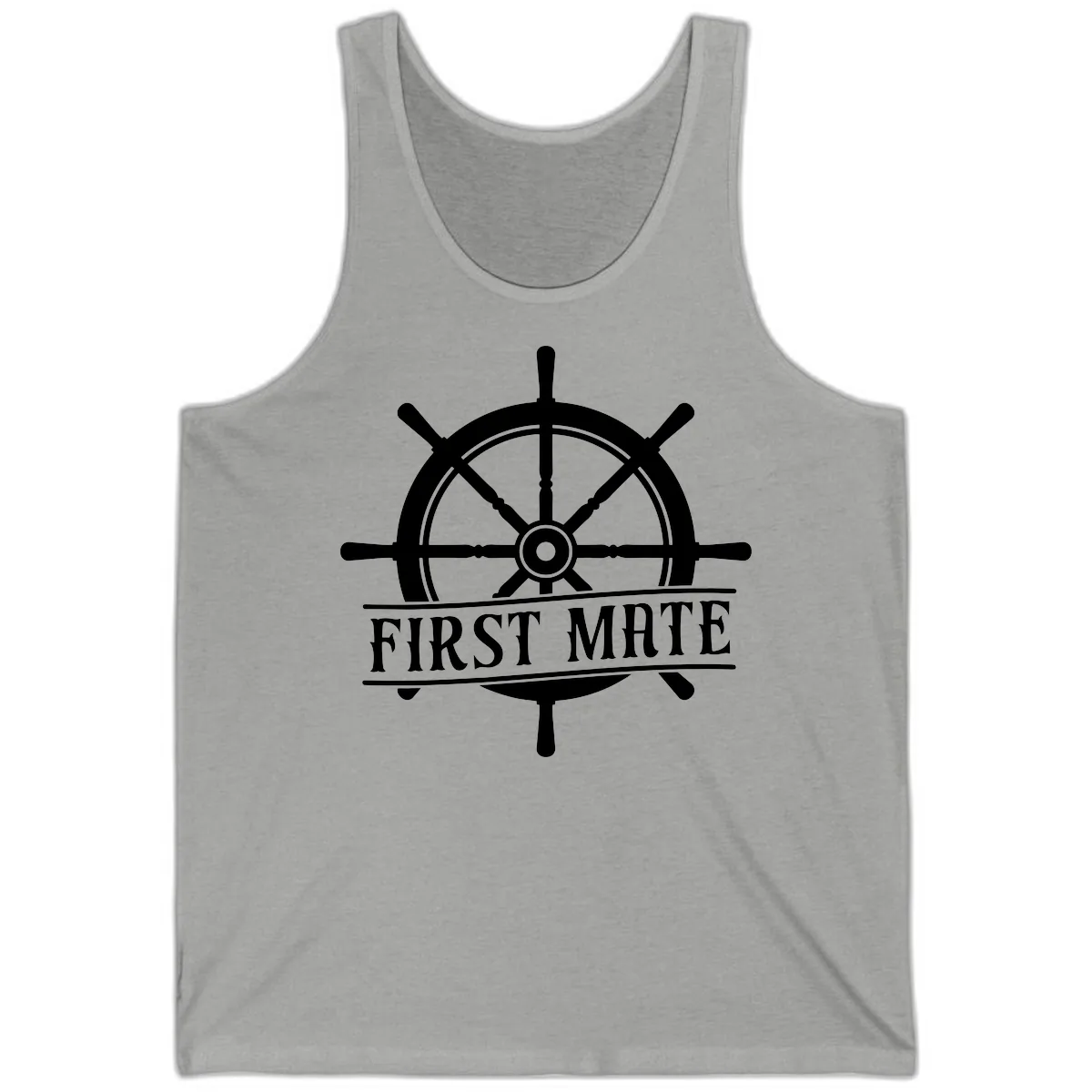 First Mate Ship's Wheel Tank in Athletic Heather