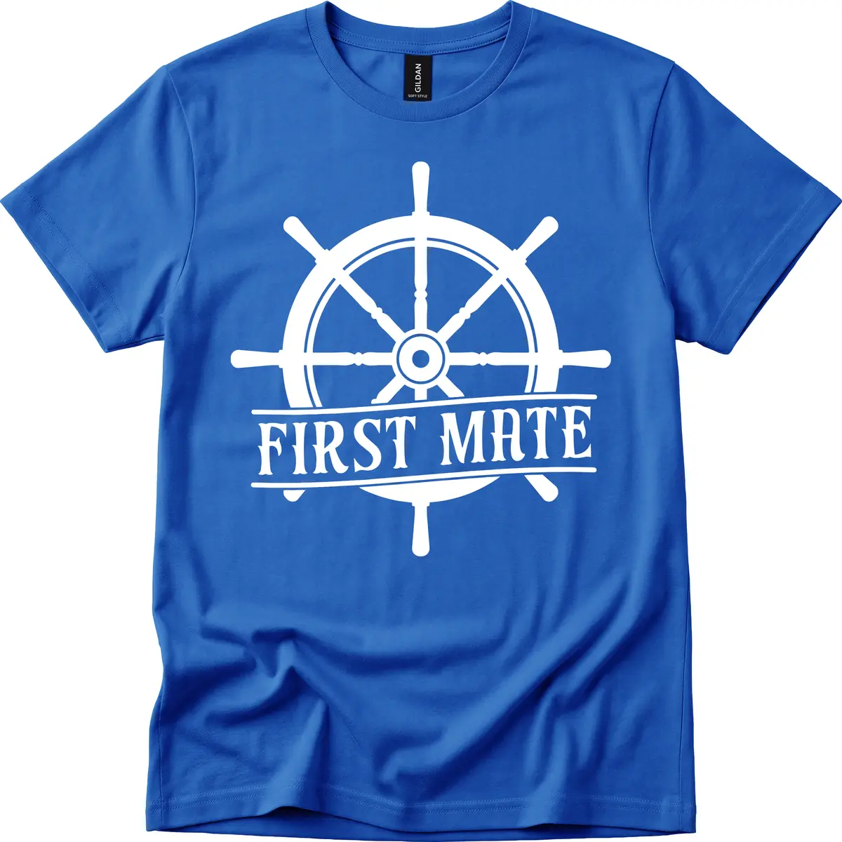 First Mate Ship's Wheel T-Shirt in Royal