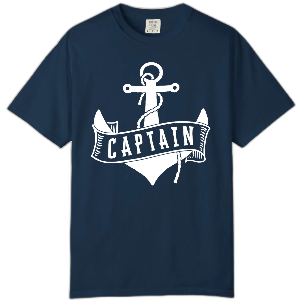 Captain Anchor Nautical Badge Comfort Color in True Navy