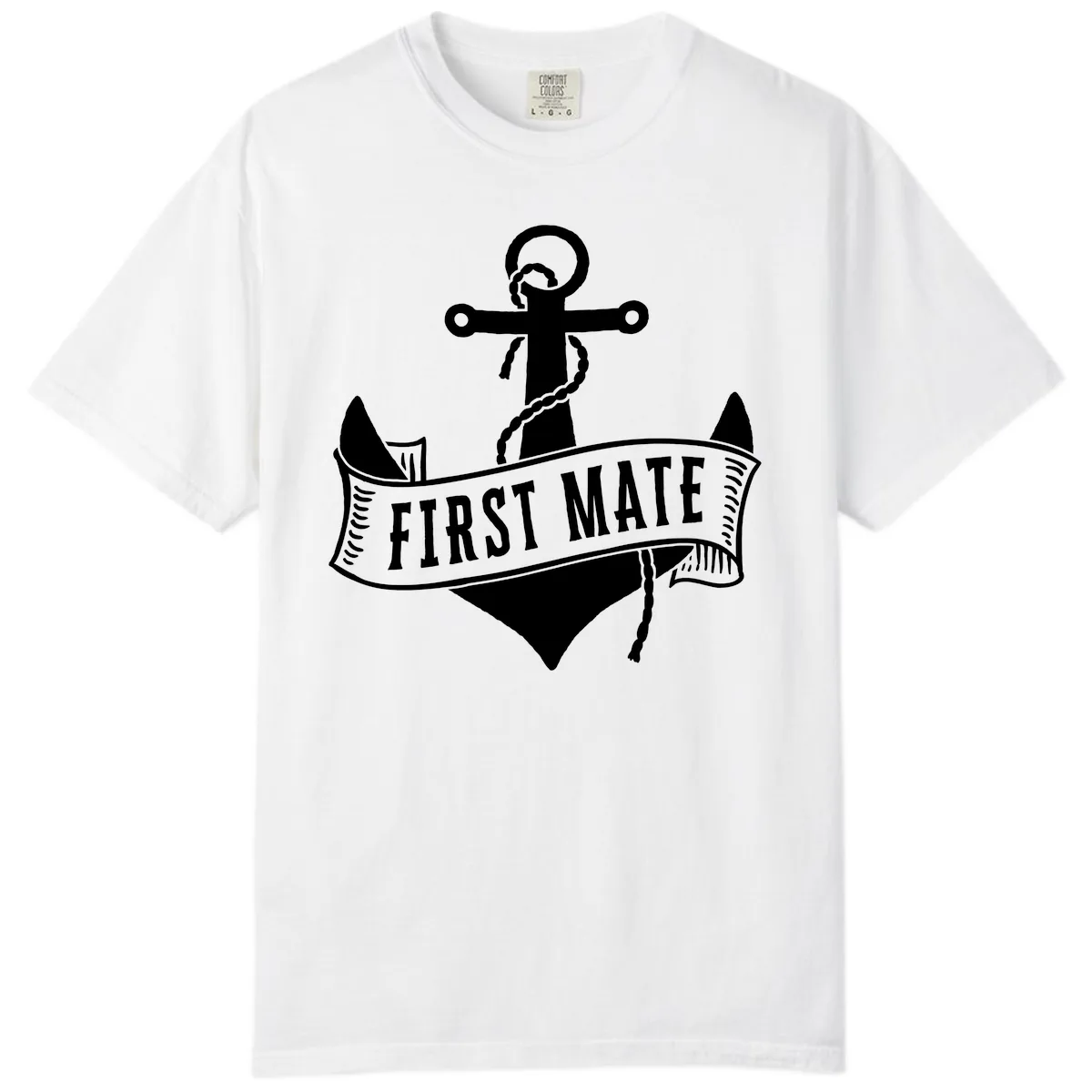 First Mate Anchor Nautical Comfort Color in White