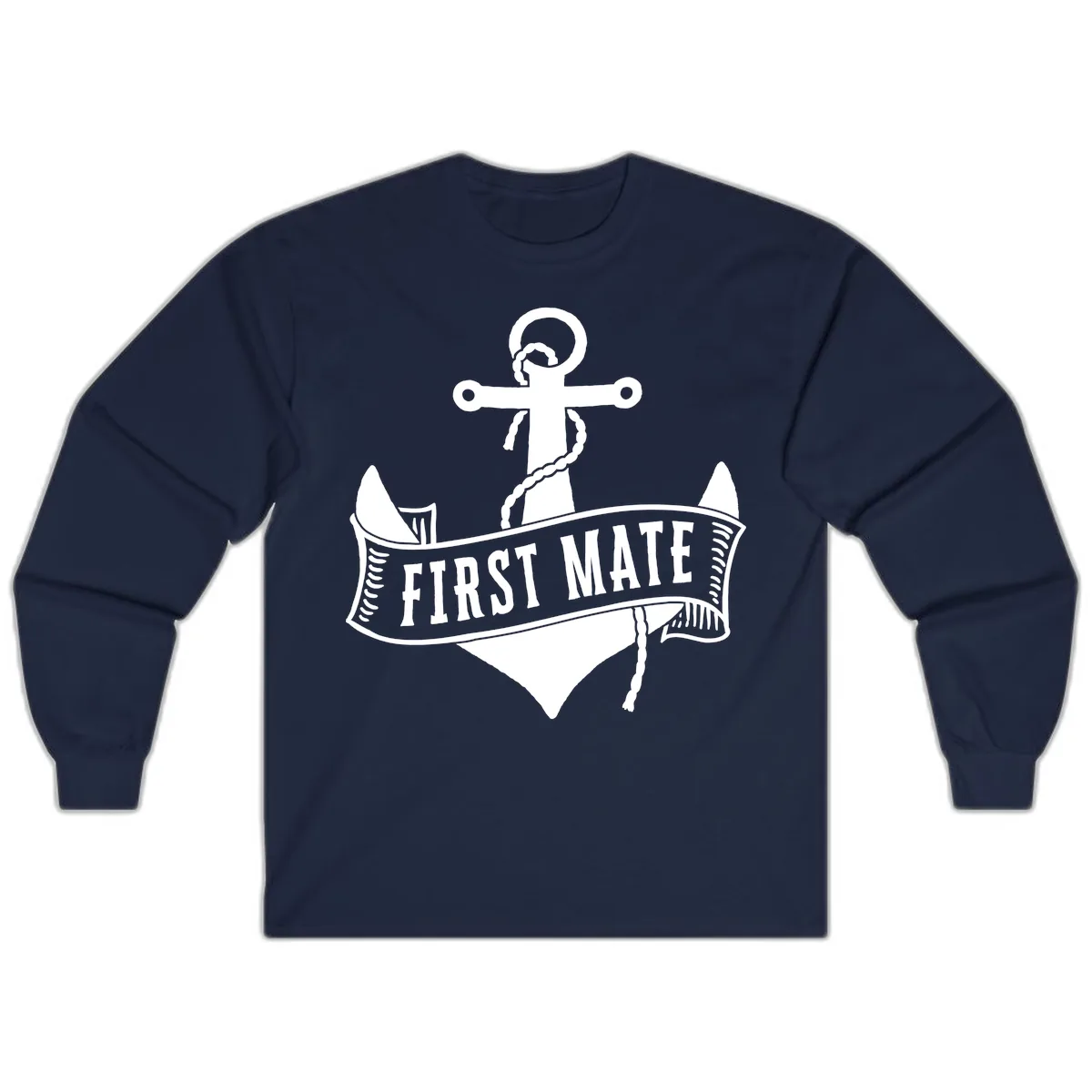 First Mate Anchor Nautical Long Sleeve in Navy