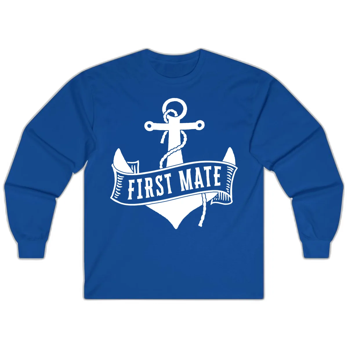 First Mate Anchor Nautical Long Sleeve in Royal