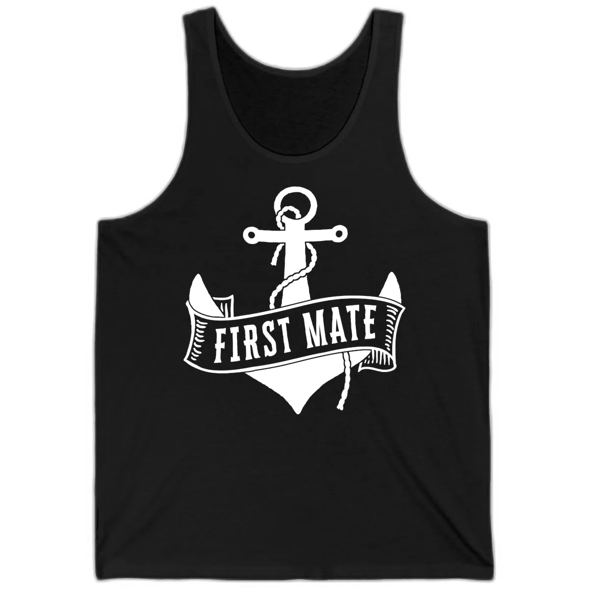 First Mate Anchor Nautical Tank in Black