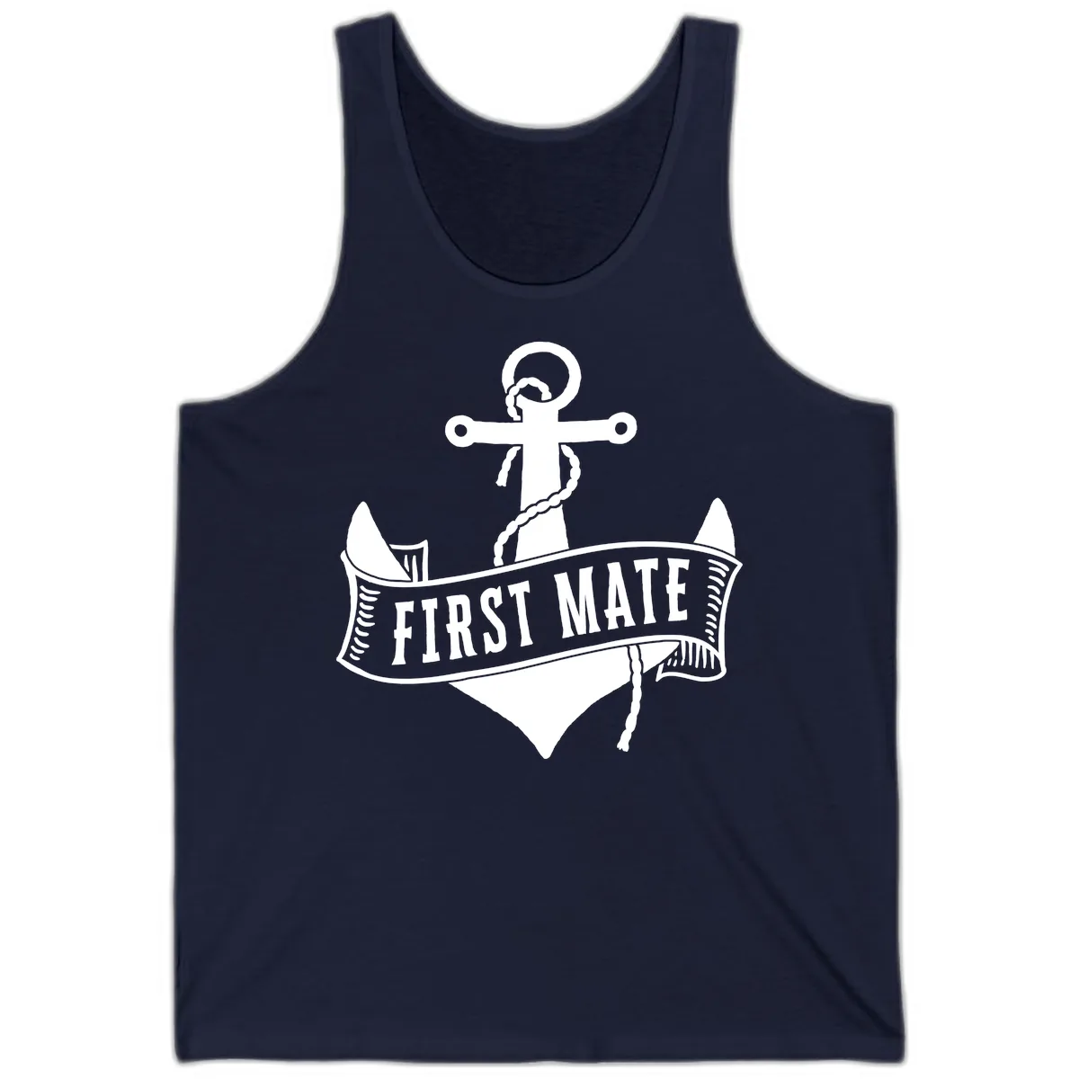 First Mate Anchor Nautical Tank in Navy