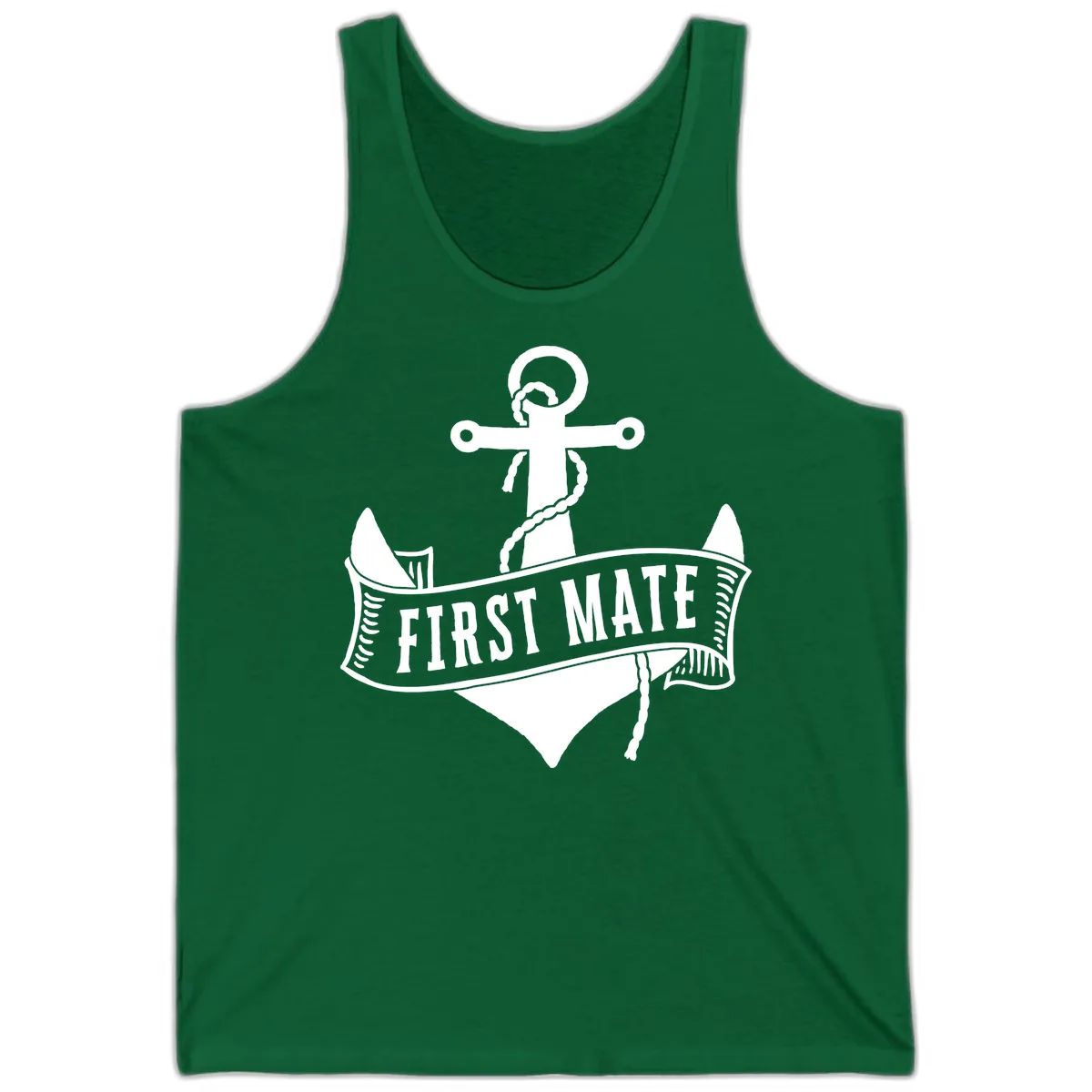 First Mate Anchor Nautical Tank in Kelly