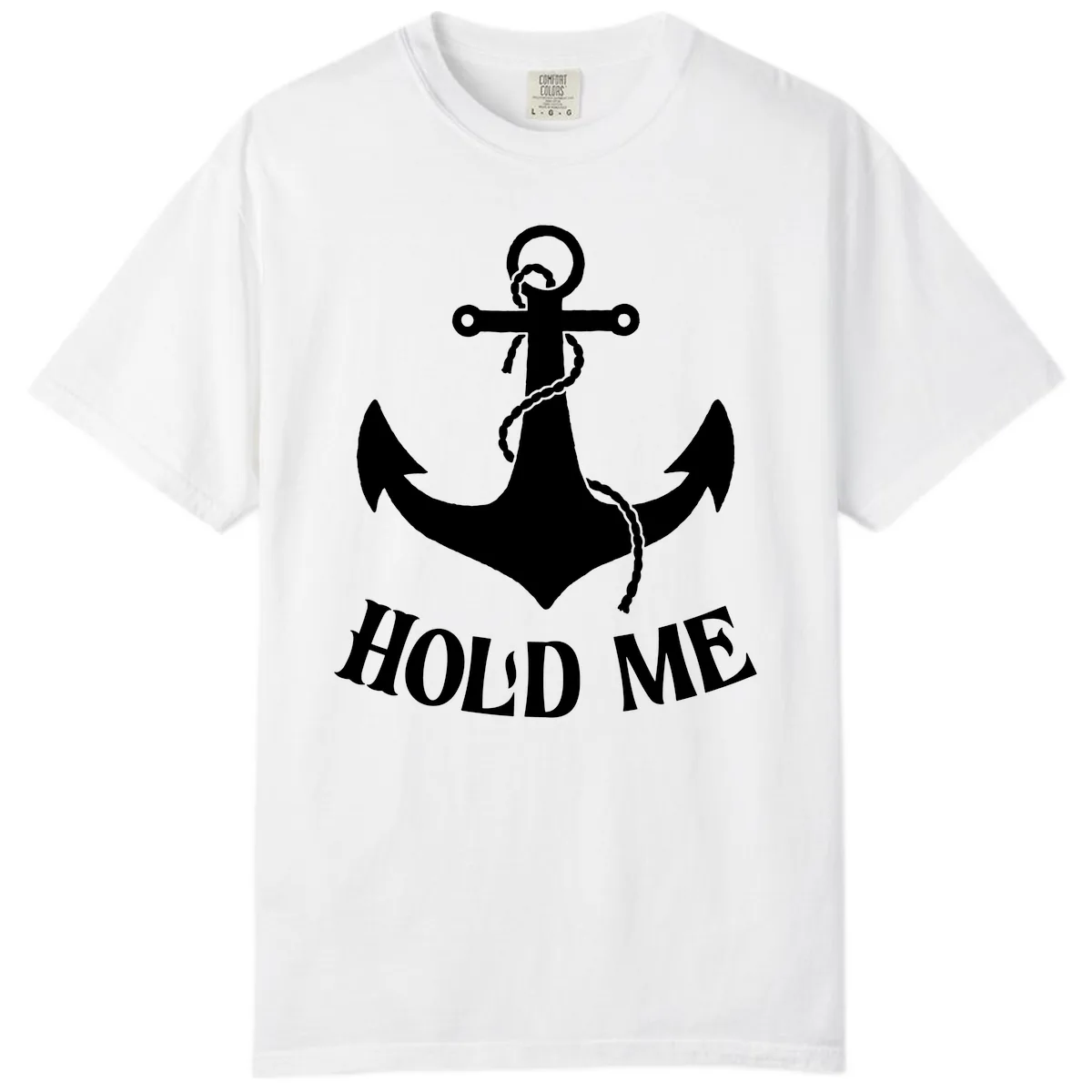 Anchor Hold Me Nautical Design Comfort Color in White