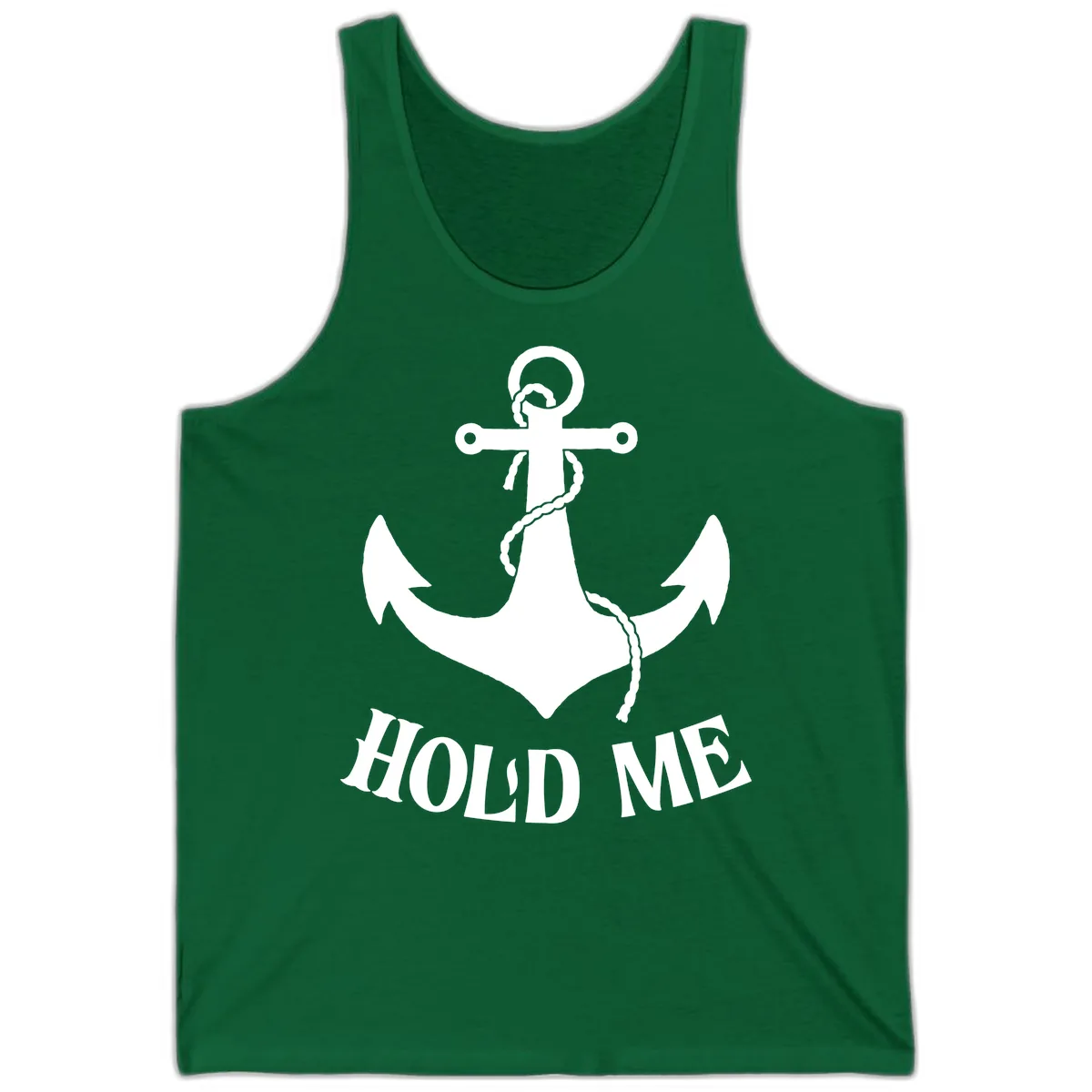 Anchor Hold Me Nautical Design Tank in Kelly