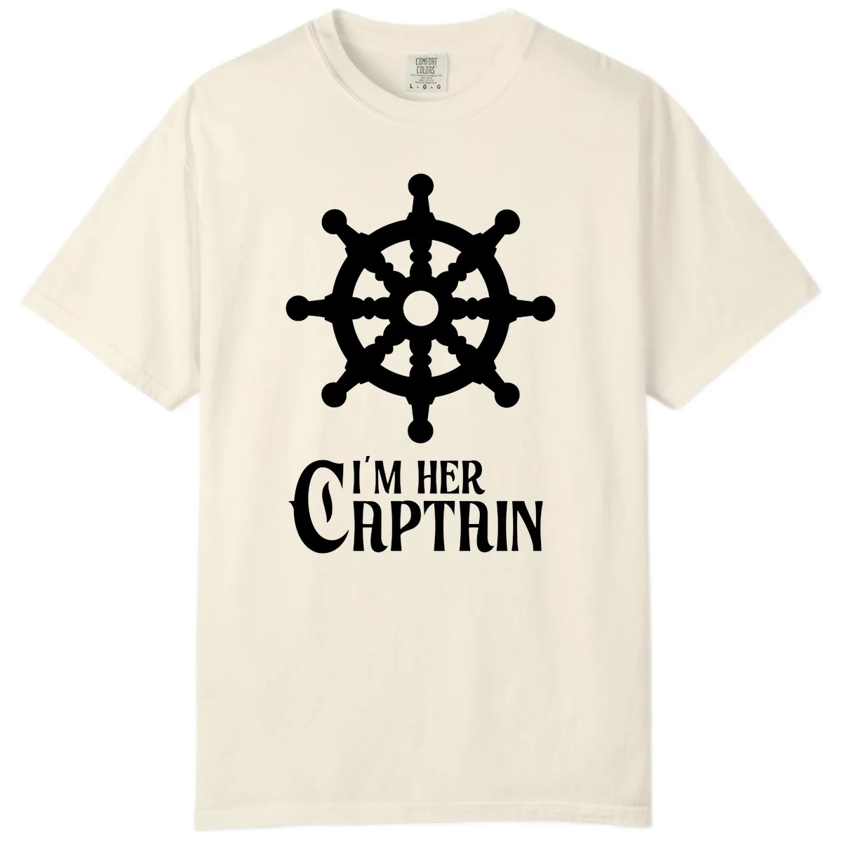 I'm Her Captain Comfort Color in Ivory